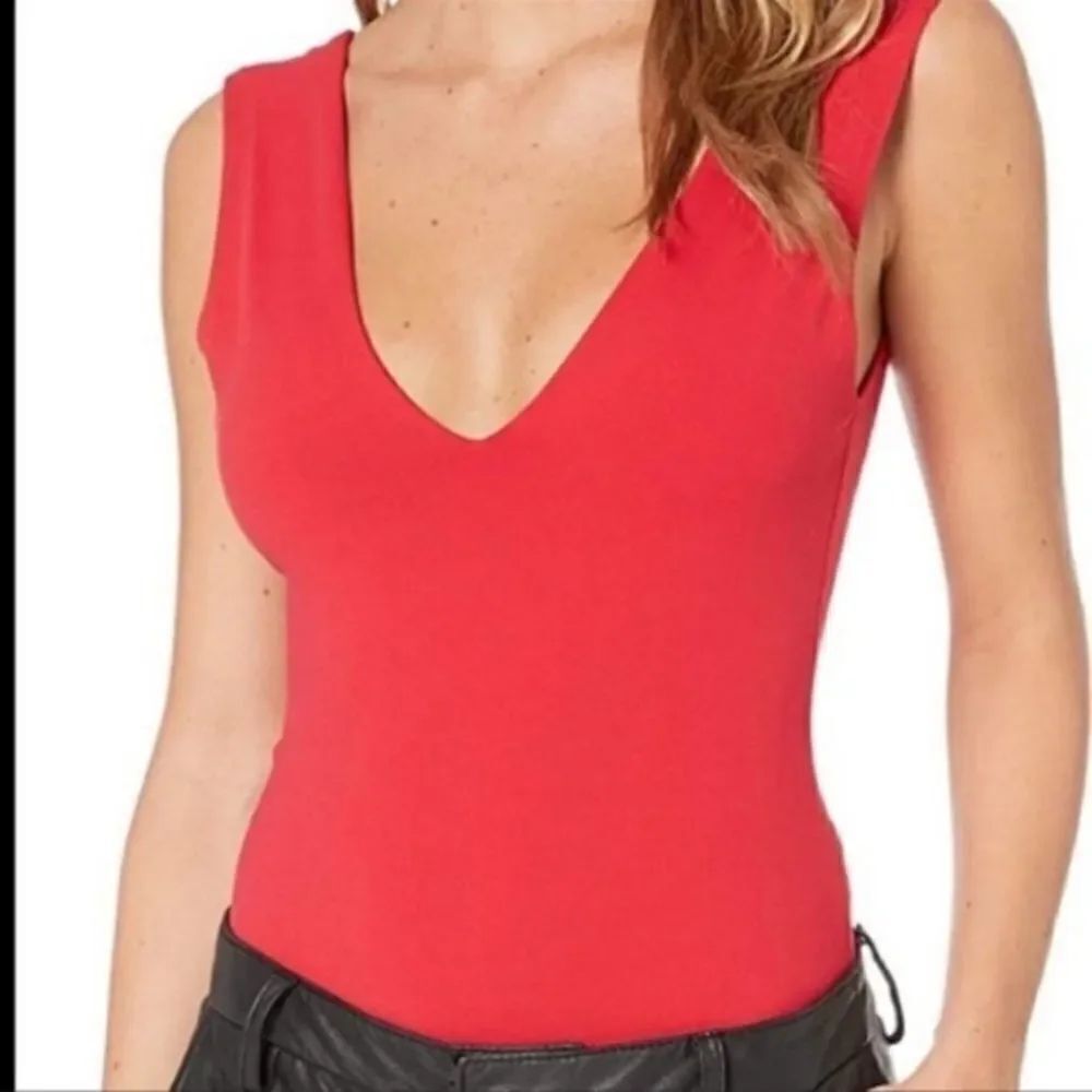 Free People Keep It Sleek Sleeveless Bodysuit in Electropop size Large NWT